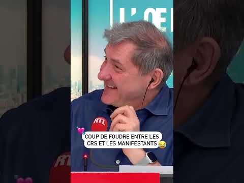 Coup de foudre entre les CRS et les manifestants !