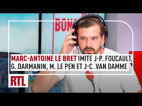 Marc-Antoine Le Bret imite Jean-Pierre Foucault, Marine Le Pen et Jean-Claude Van Damme