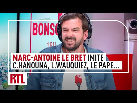 Marc-Antoine Le Bret imite Cyril Hanouna, Gilbert Montagné, le Pape François et Laurent Wauquiez