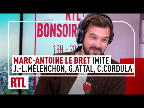 Marc-Antoine Le Bret imite Jean-Luc Mélenchon, Gabriel Attal, Cristina Cordula, le pape François…