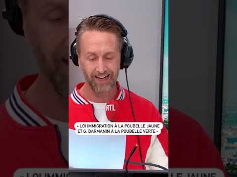 « Loi immigration à la poubelle jaune et Gérald Darmanin à la poubelle verte »