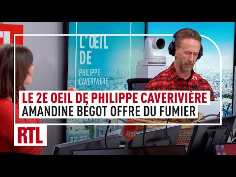 Amandine Bégot offre du fumier à Philippe Caverivière