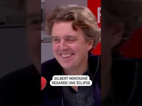 Gilbert Montagné regarde une éclipse