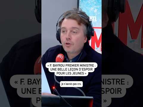 « François Bayrou Premier ministre, c’est une belle leçon d’espoir pour les jeunes » 🤣